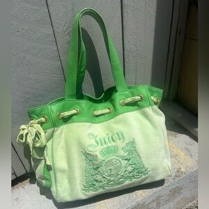 Vintage Y2K Rare Juicy Couture Juicy Dreamer Green Bag